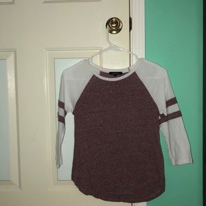 3/4 sleeve baseball tee